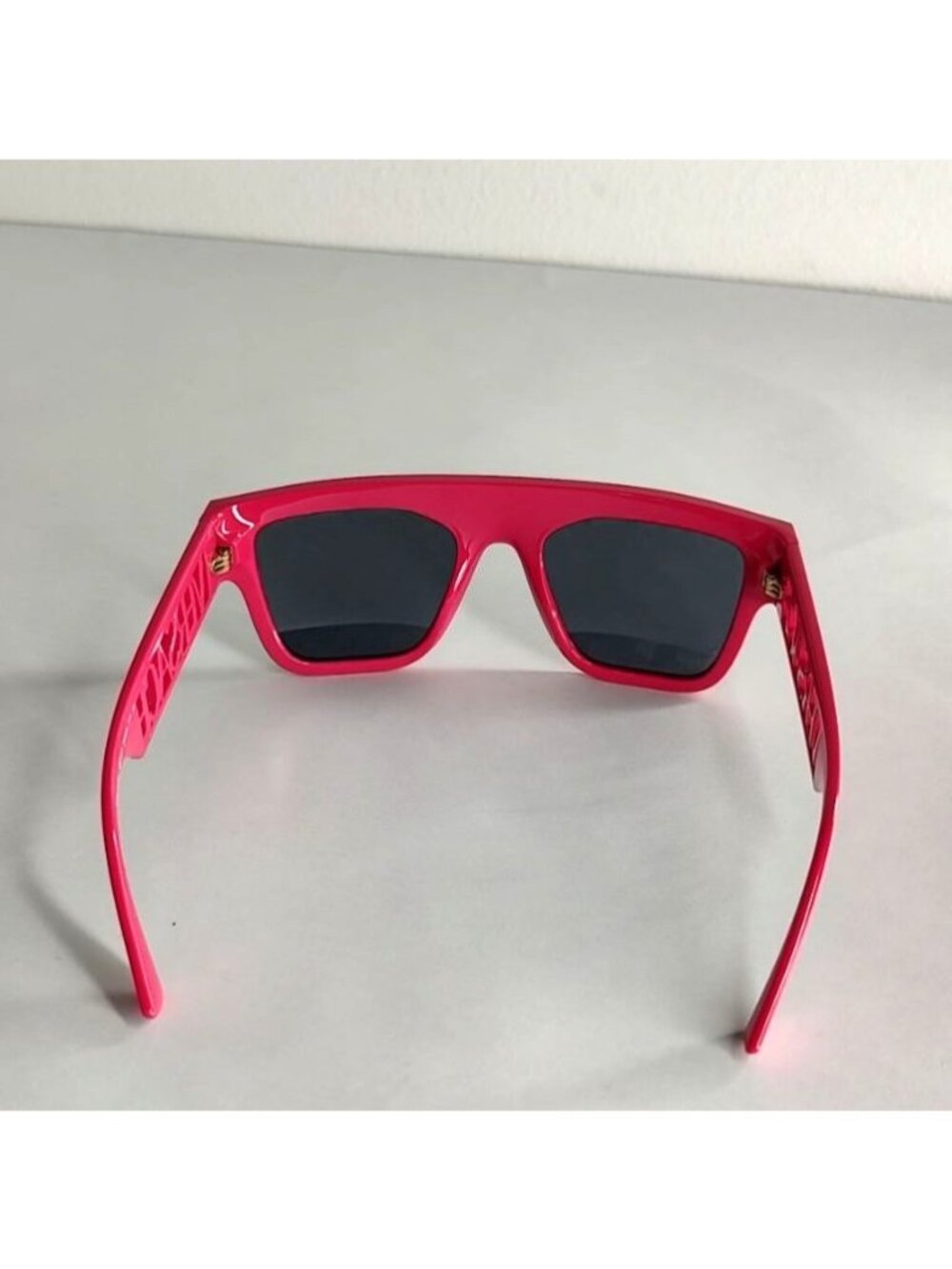 VERSACE VE4430 536787 Fuxia Pink Rectangular Logo Spell Out - Picture 7 of 11